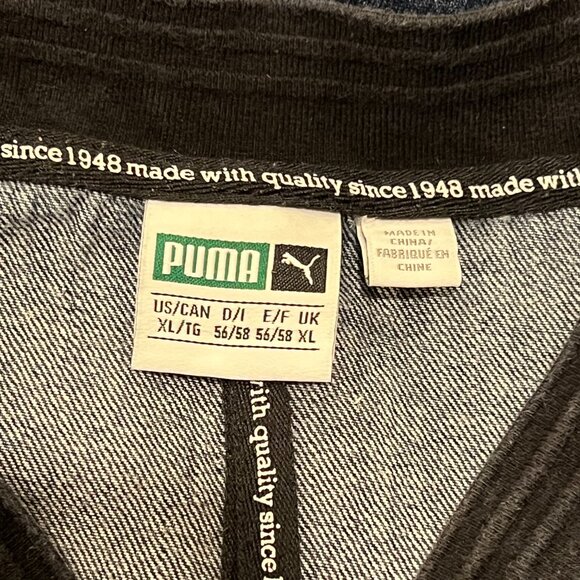 Puma Men's Baseball Collar Zip Front Denim Bomber Jacket, Blue XL - Picture 3 of 10